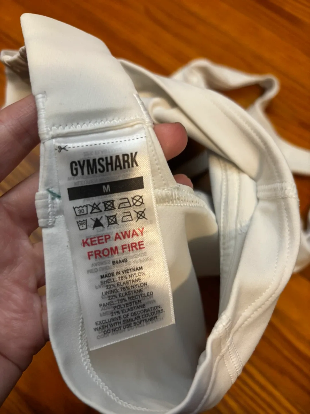 Gymshark Whitney Simmons White Sports Bra - Size M image indicator(4)