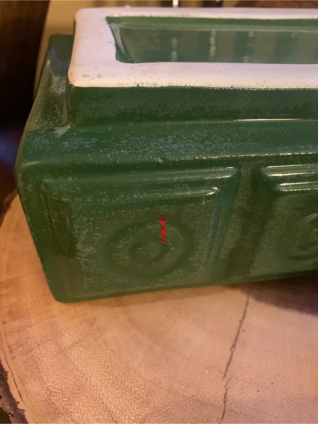 Vintage Green Glazed Planter - photo 5