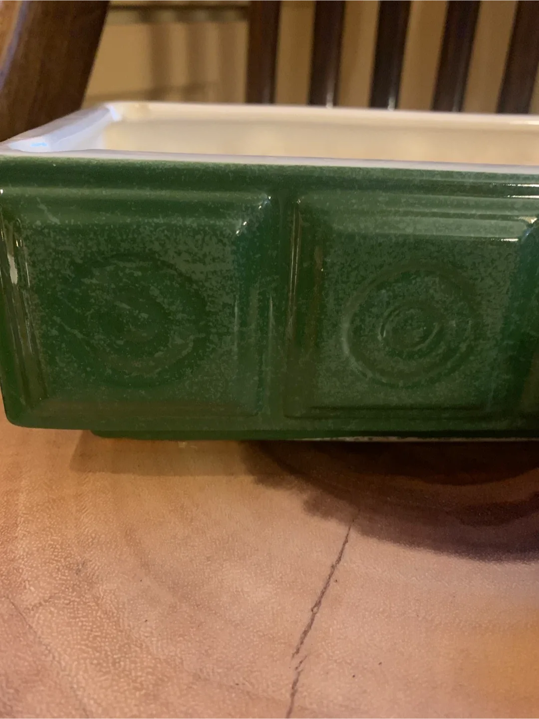 Vintage Green Glazed Planter image indicator(2)