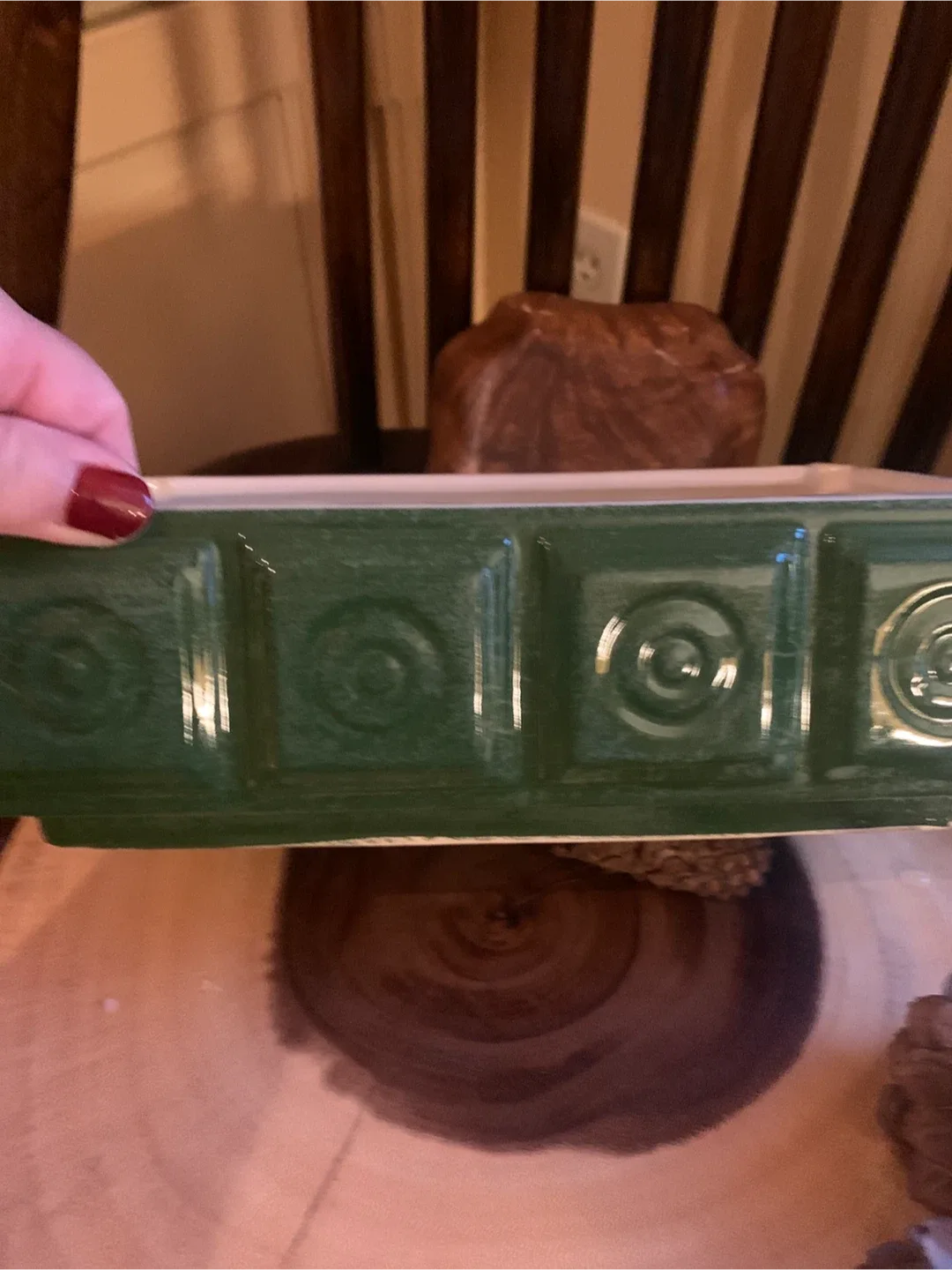 Vintage Green Glazed Planter image indicator(10)