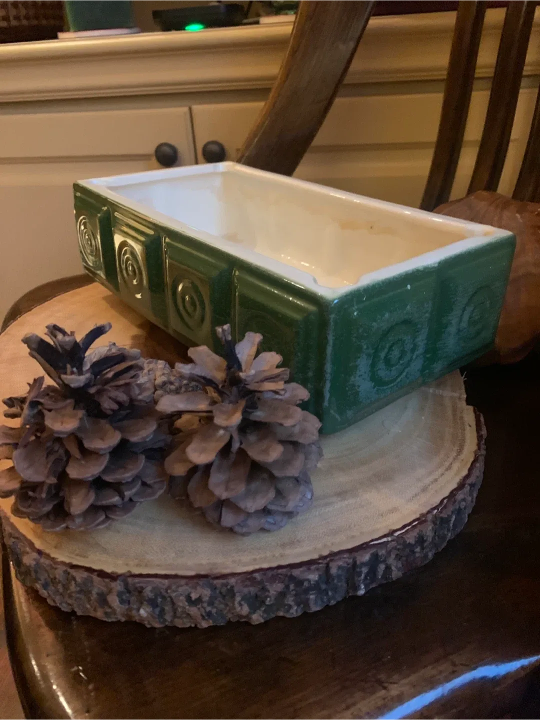 Vintage Green Glazed Planter image indicator(9)