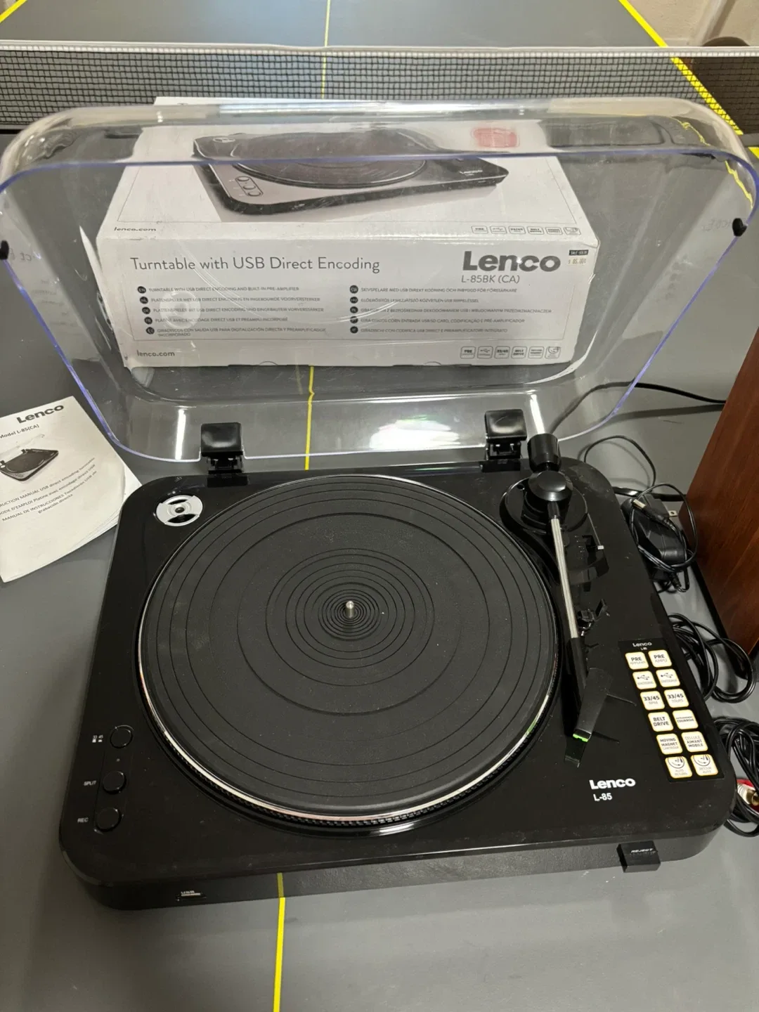 Lenco L-85BK(CA) Turntable with USB & Edifier Speakers image indicator(3)