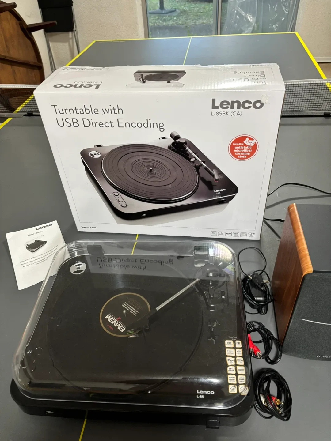 Lenco L-85BK(CA) Turntable with USB & Edifier Speakers image indicator(2)