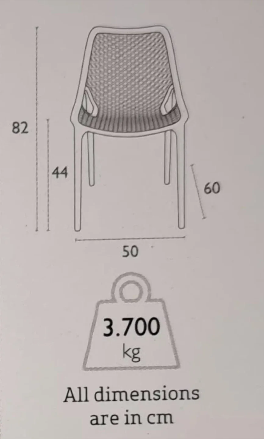 Black Polypropylene Armless Dining Chair image indicator(2)