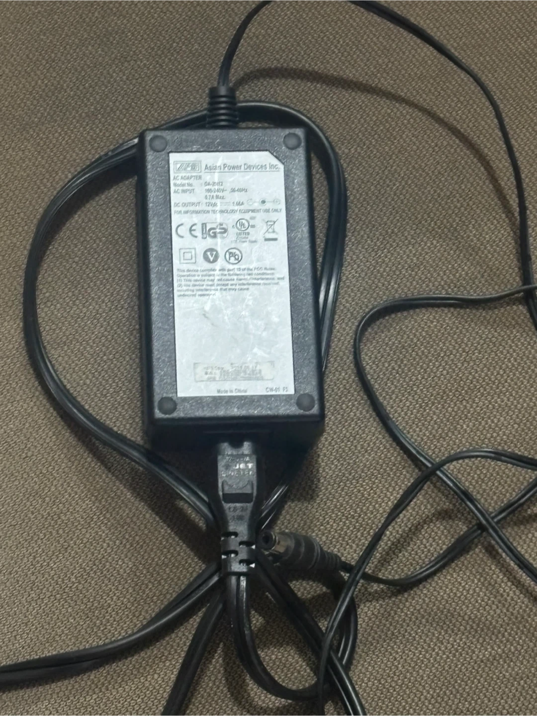 Asian Power Devices AC Adapter DA-20I12