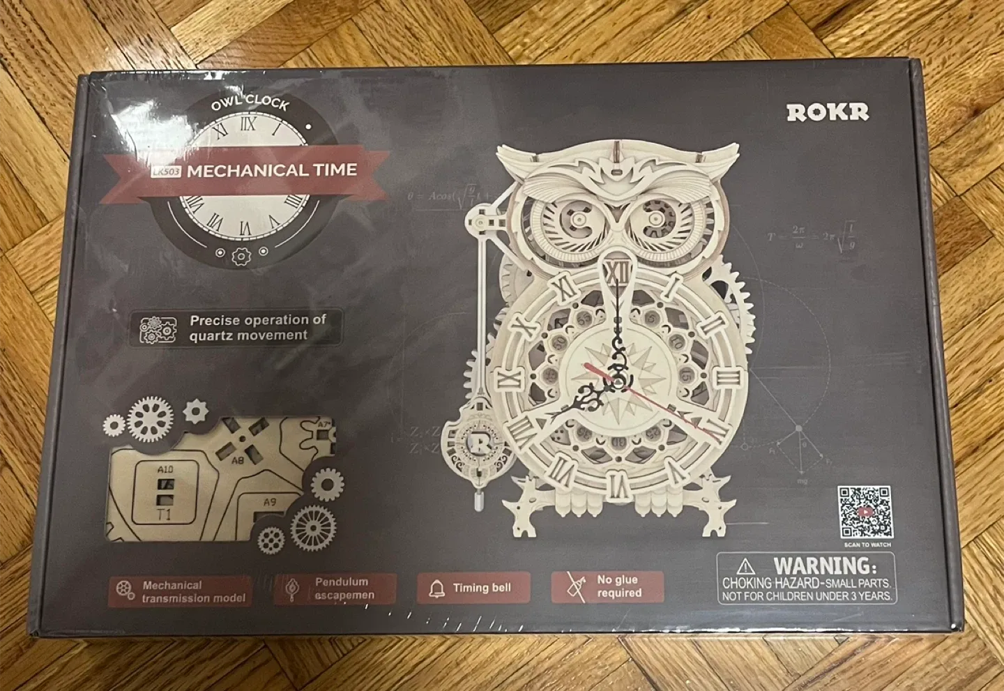 ROKR Owl Clock Mechanical Time - New in Box!