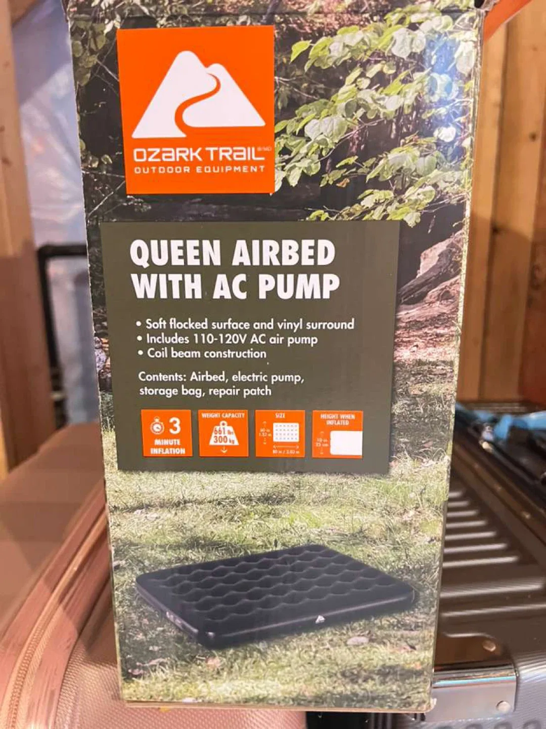 Ozark Trail Queen Airbed with AC Pump - Like New