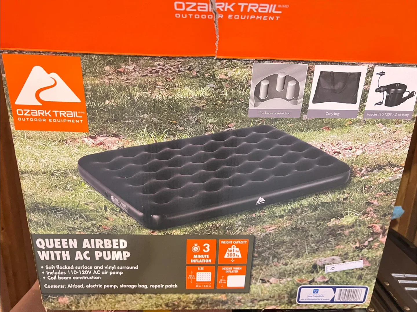 Ozark Trail Queen Airbed with AC Pump - Like New image indicator(2)