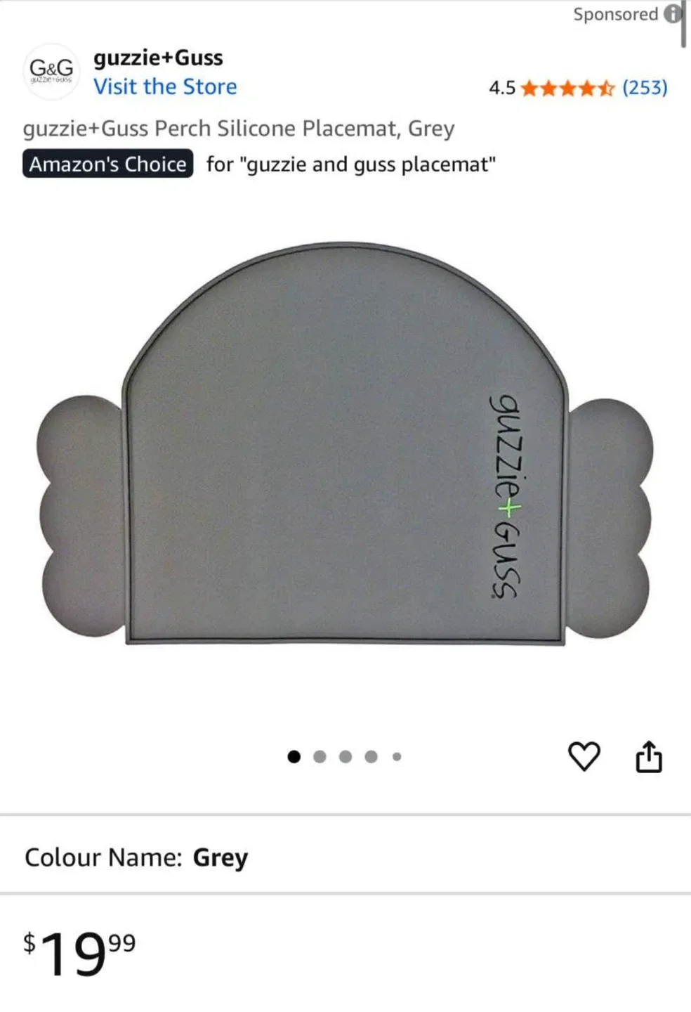 guzzie+Guss 201 Perch Table Chair + Silicone Placemat Set image indicator(4)