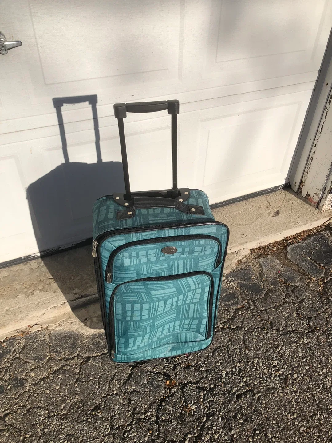 Teal Rolling Suitcase 7x10x20 inch