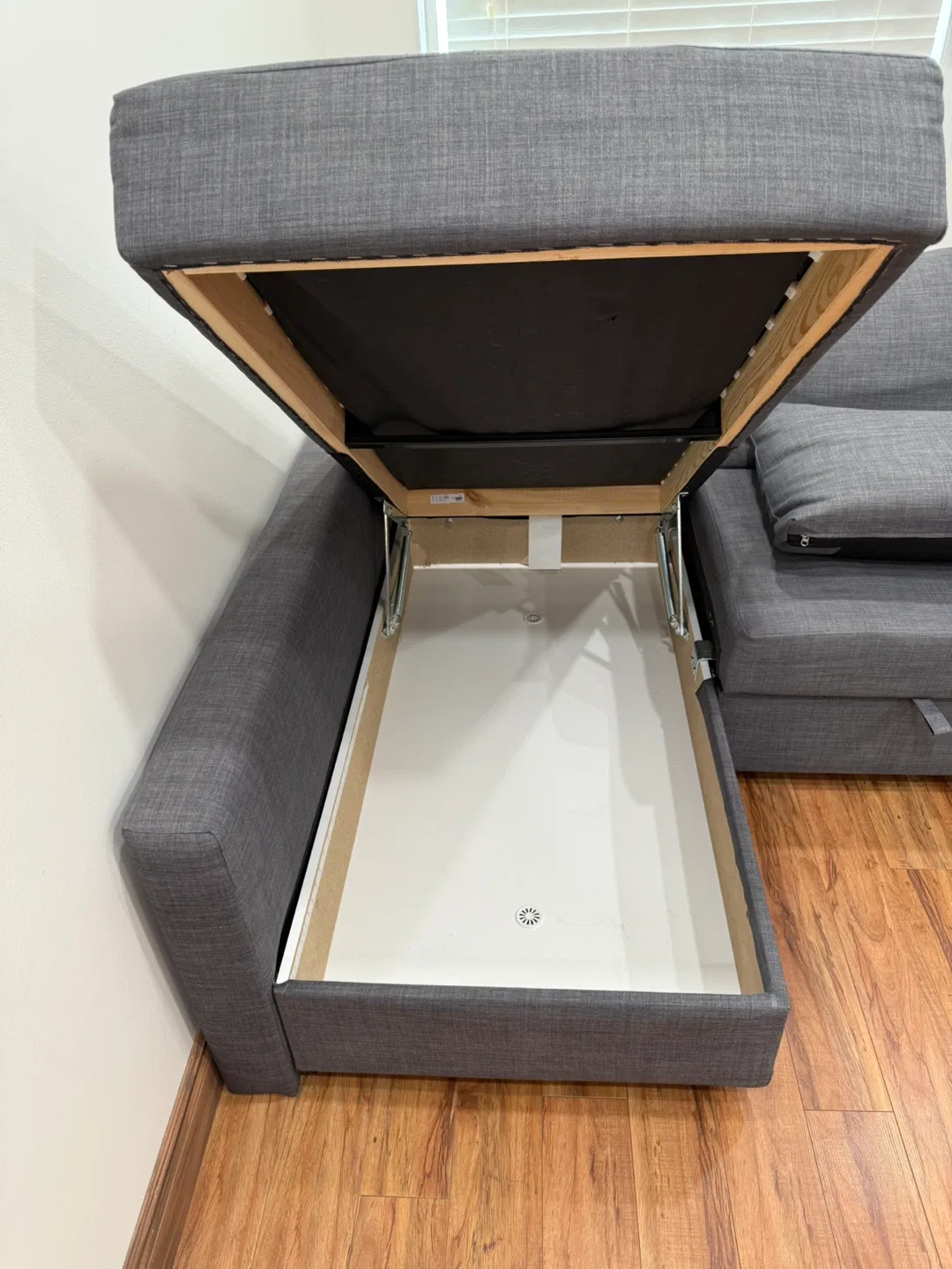 Grey Sleeper Sectional Sofa with Storage image indicator(3)