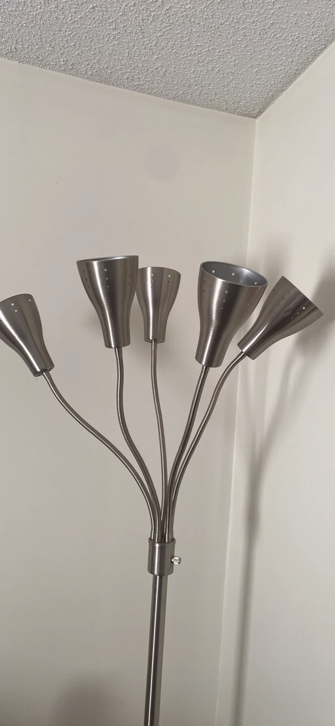 Silver Multi-Head Floor Lamp - photo 2