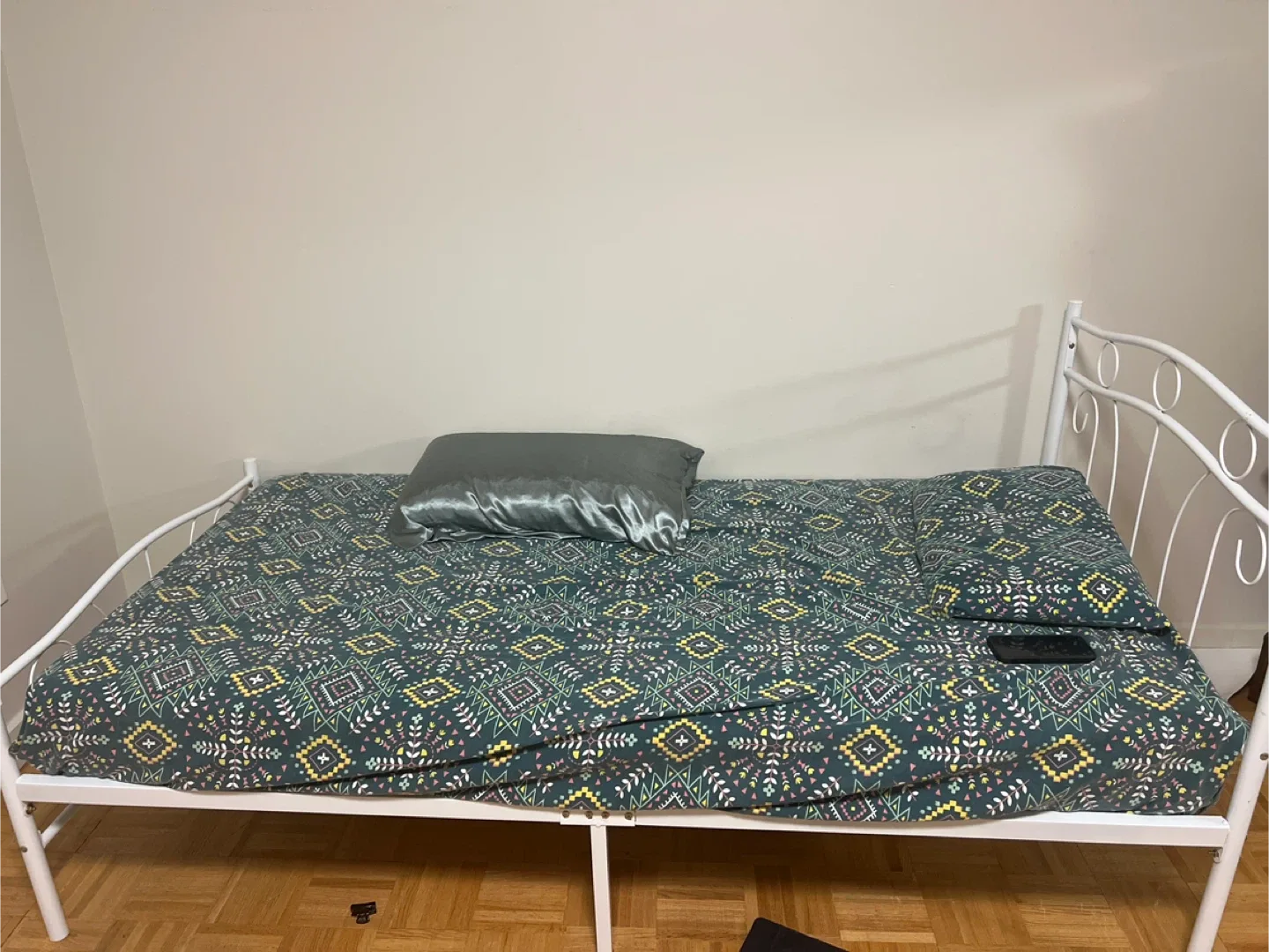 Bed frame with mattress