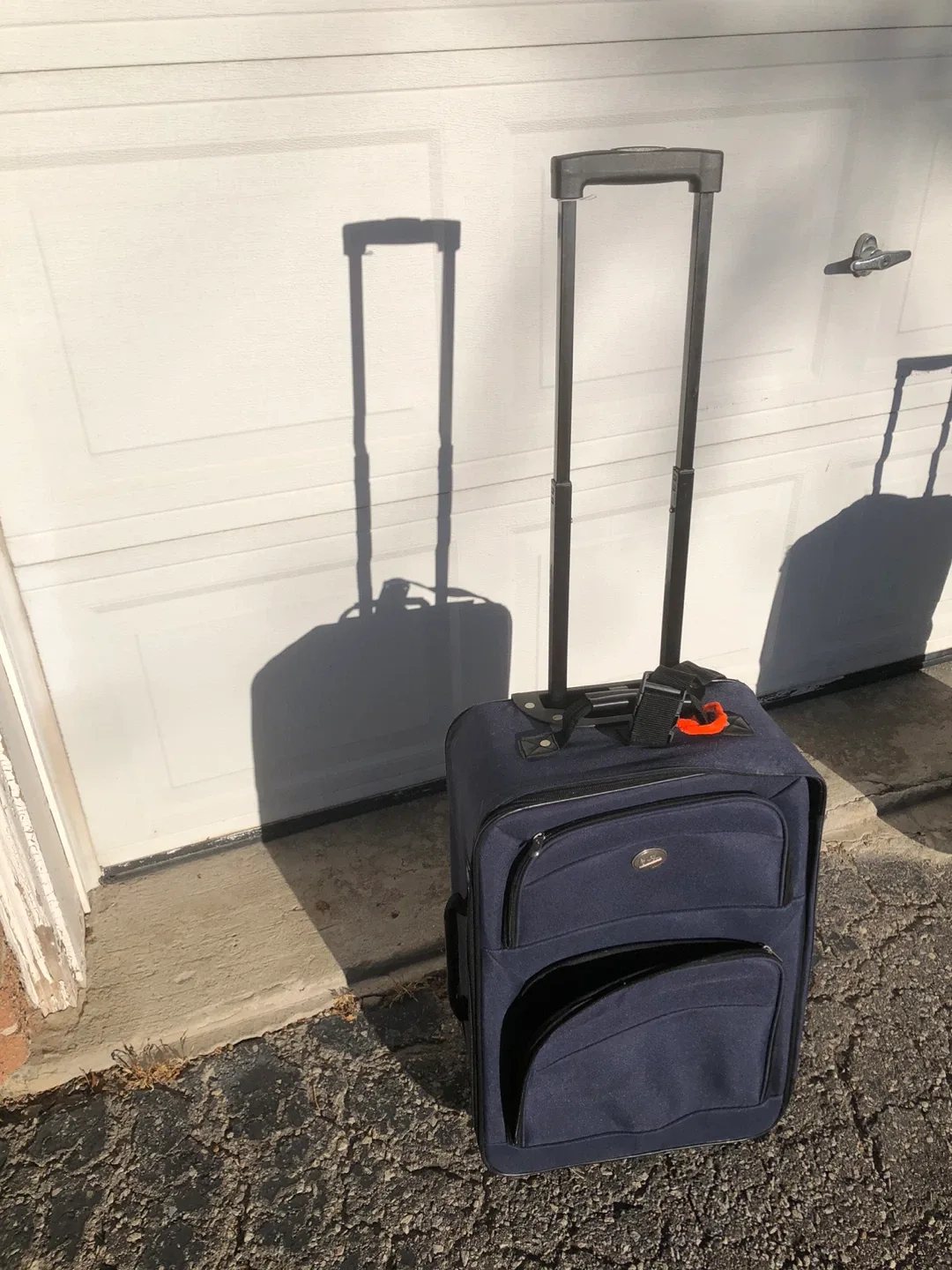 Navy Blue Carry-On Suitcase