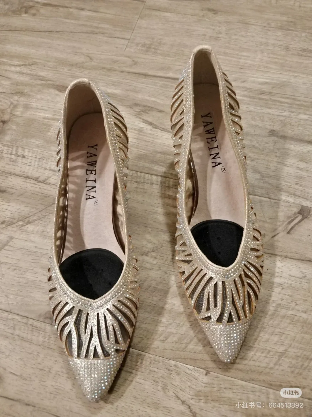 YAWEINA Rhinestone Heels