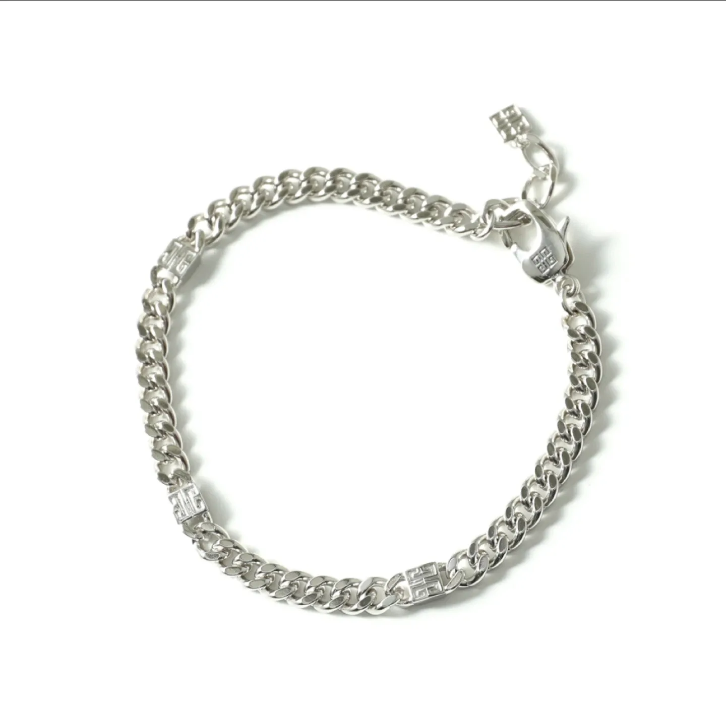 Givenchy Silver-Tone Curb Chain Bracelet