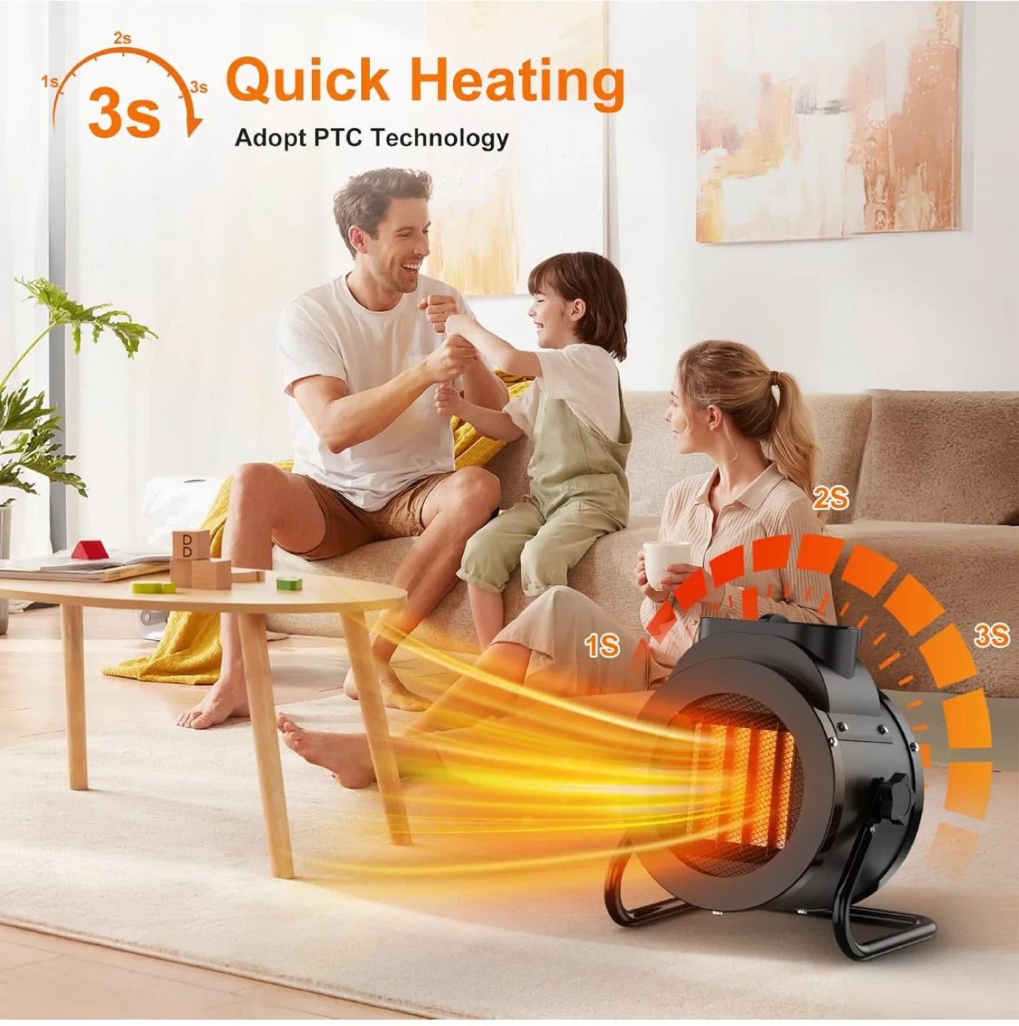 CHVEGLUZ Space Heater - PTC Ceramic Heater image indicator(4)