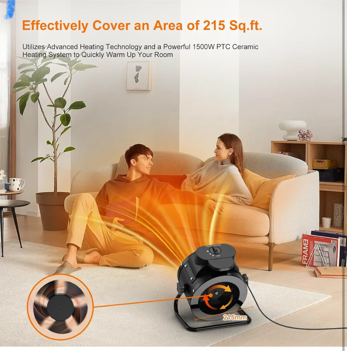 CHVEGLUZ Space Heater - PTC Ceramic Heater image indicator(2)