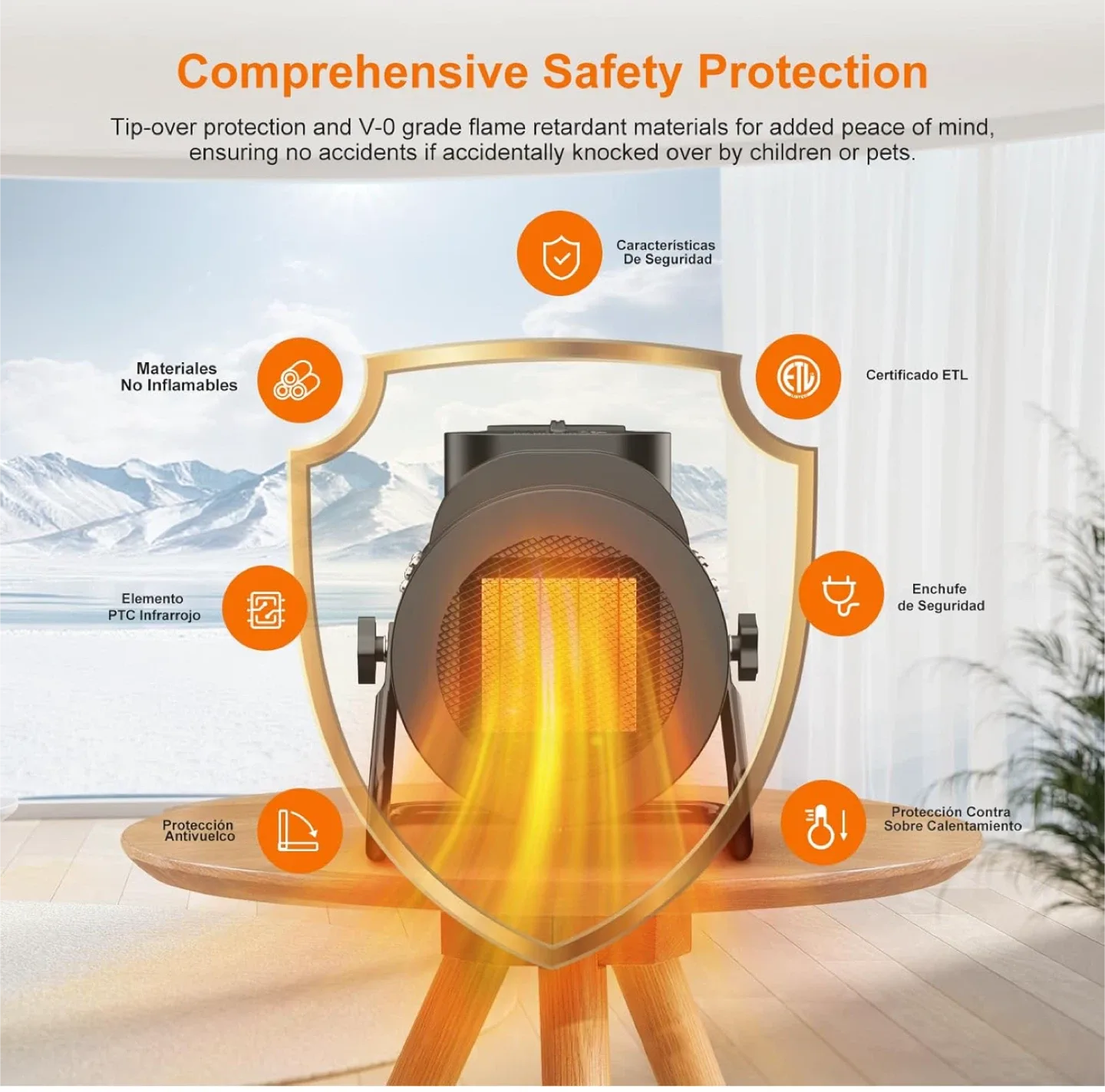 CHVEGLUZ Space Heater - PTC Ceramic Heater image indicator(6)
