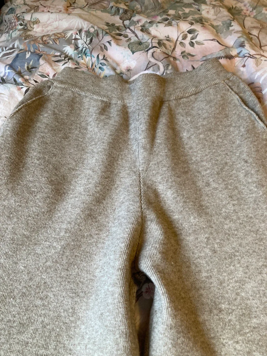 Wide Leg Knit Pants - Beige image indicator(2)