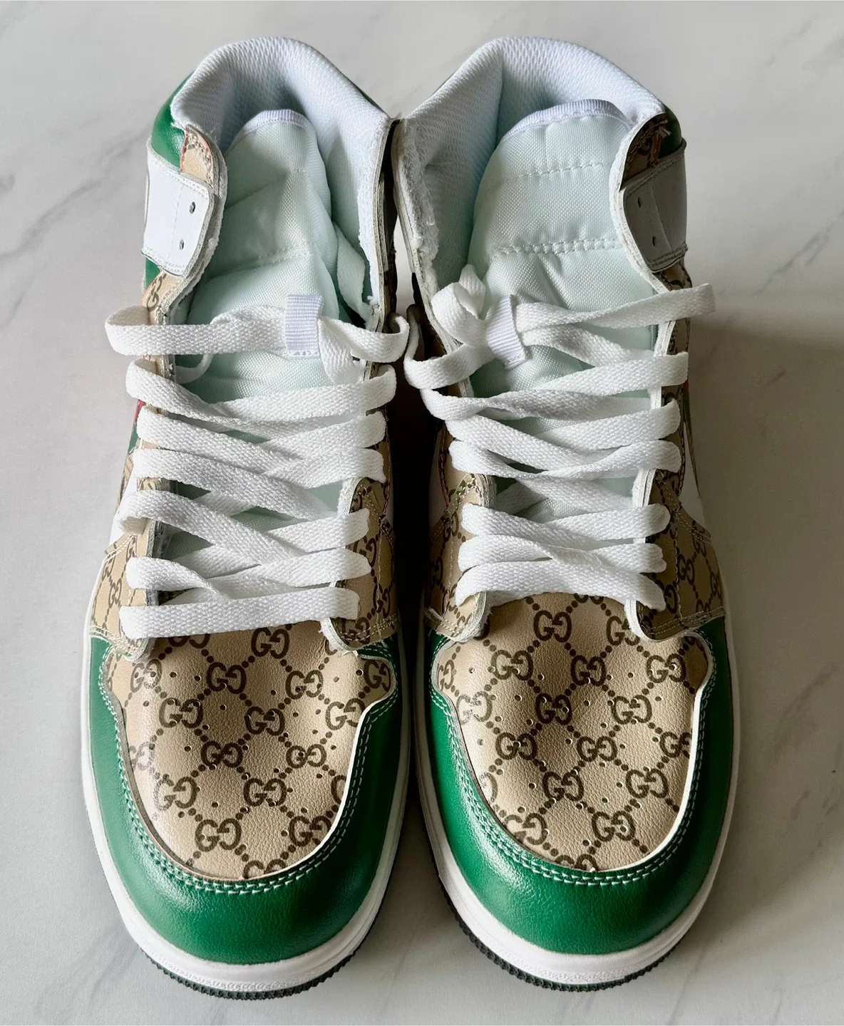 Gucci High-Top Sneakers - Green, Red, Beige image indicator(2)