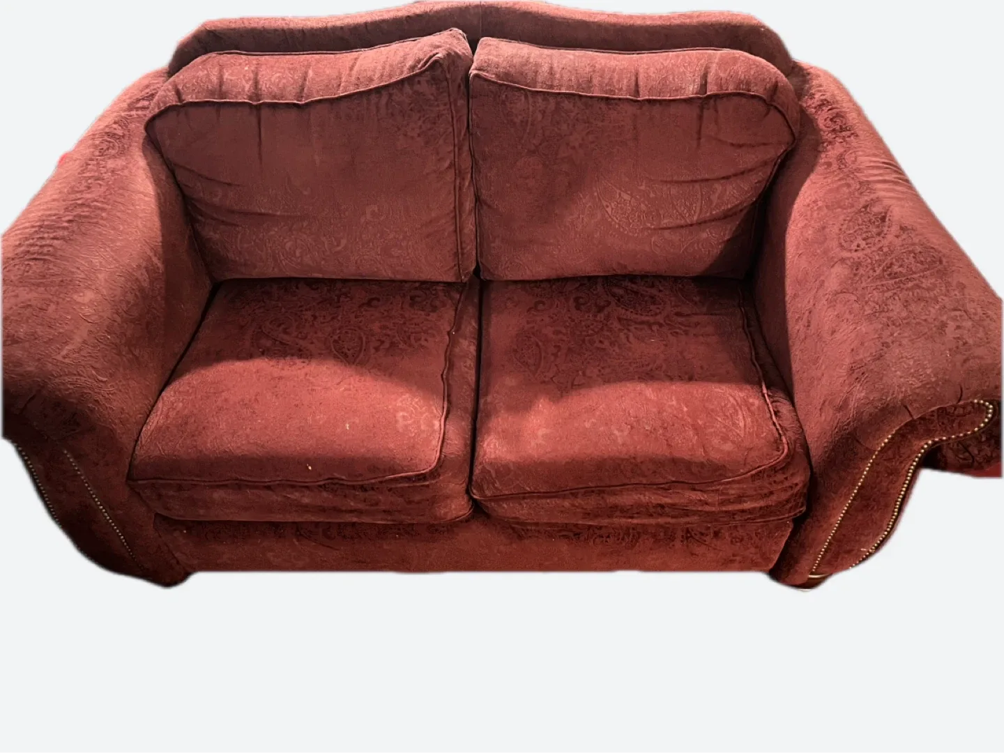 Burgundy Loveseat Sofa