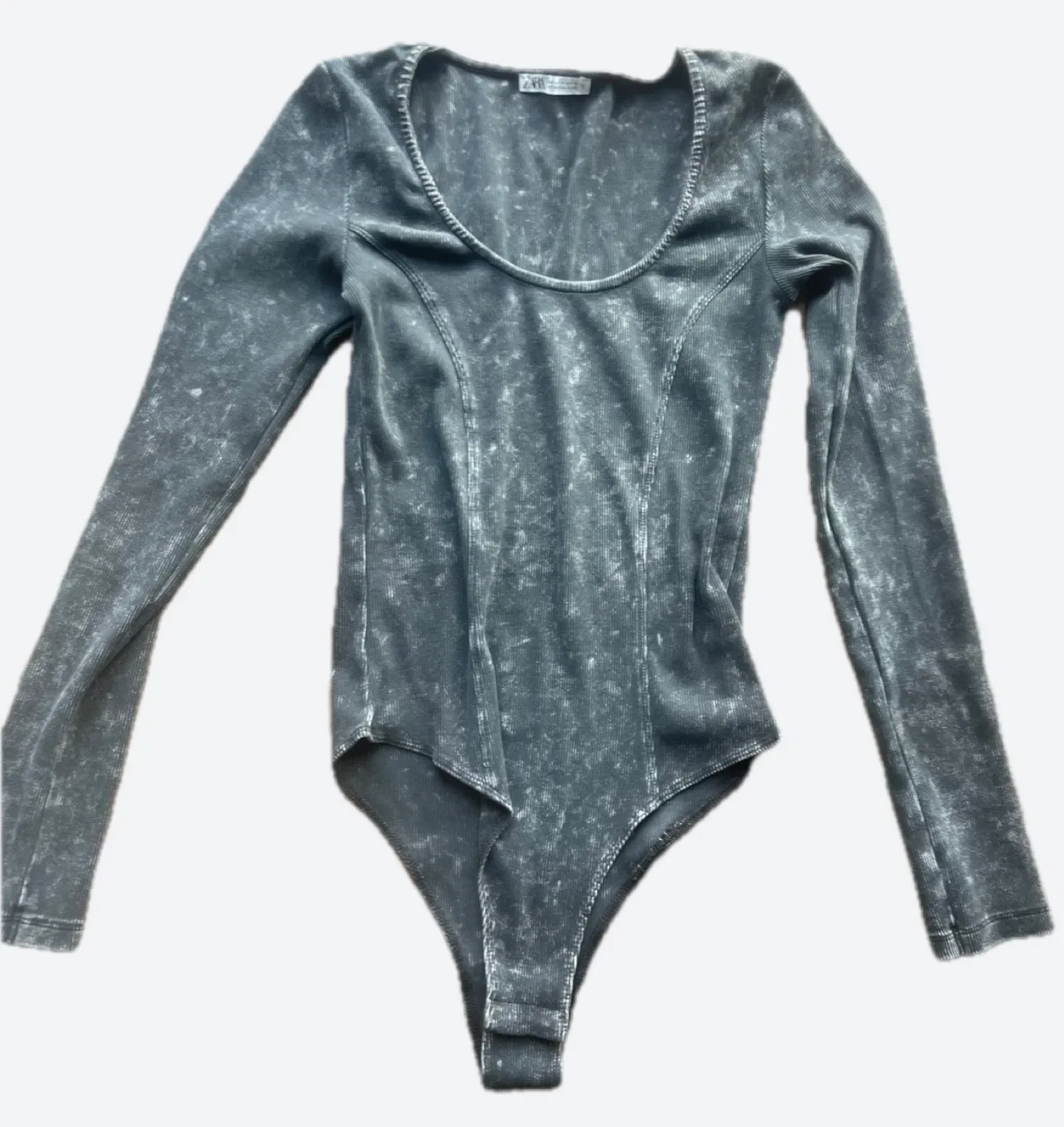 Zara Gray Long Sleeve Bodysuit - Women’s Size M