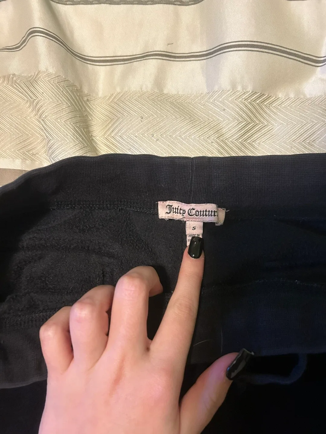 Vintage Juicy Couture Black Velour Pants - Size S