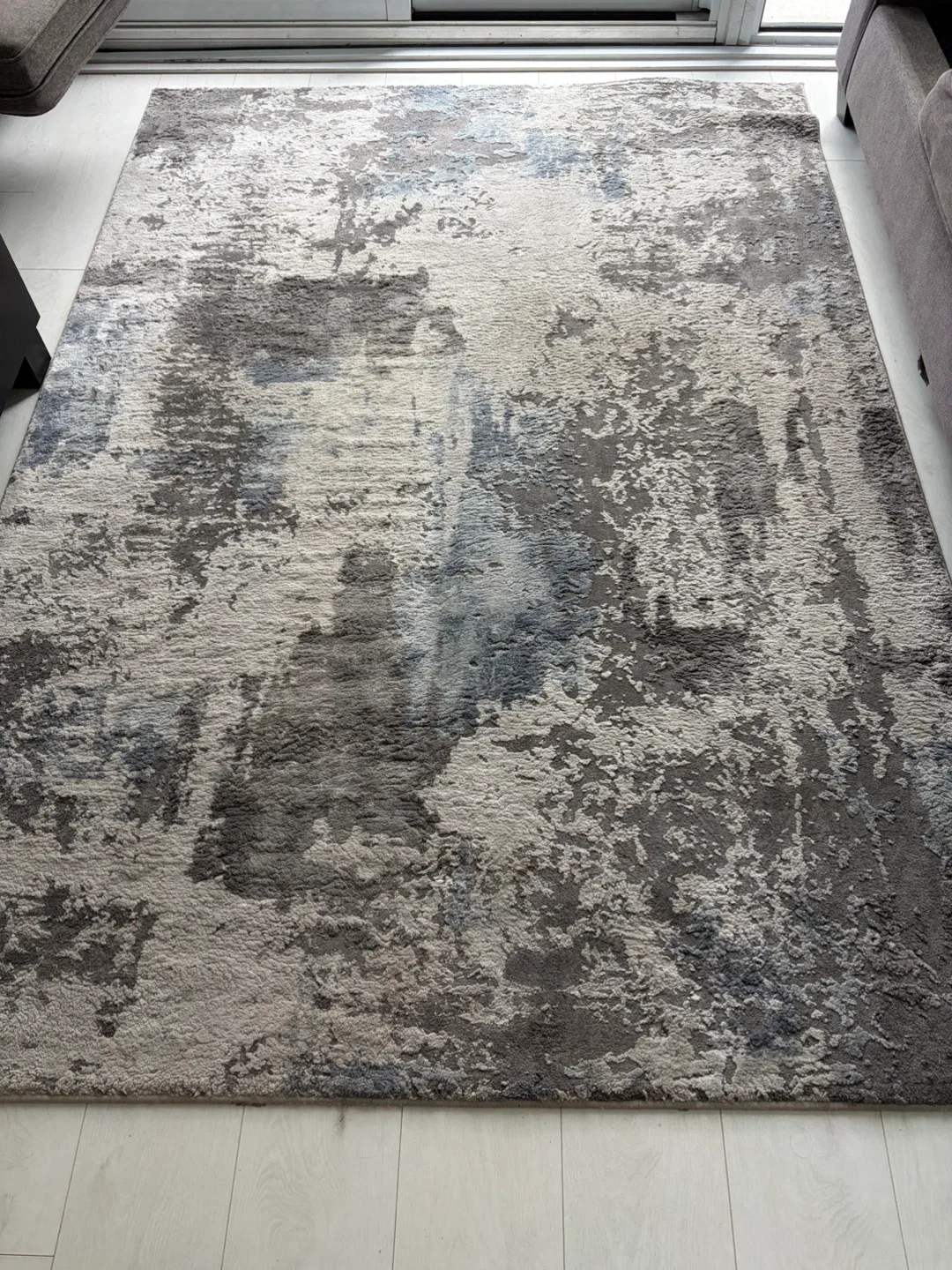 Grey Abstract Area Rug