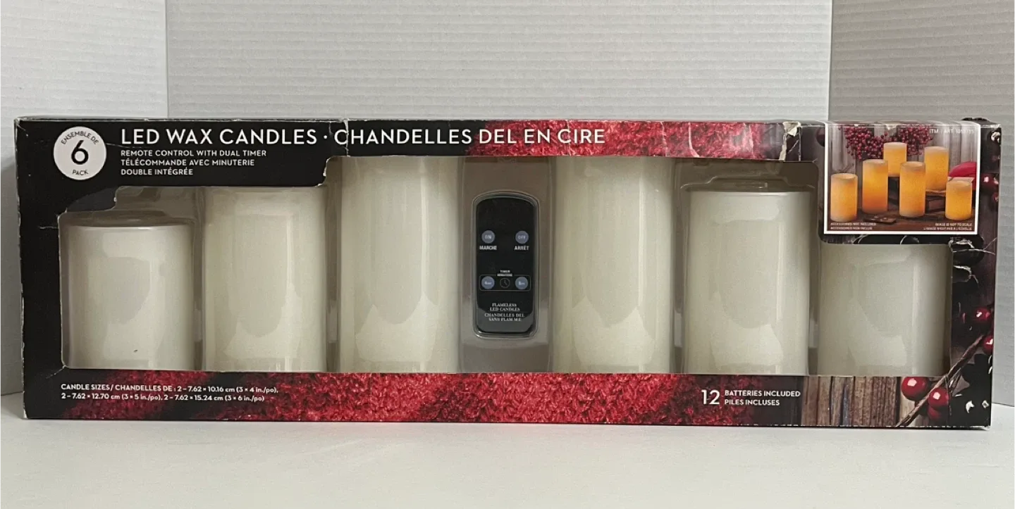 6 LED Wax Candles