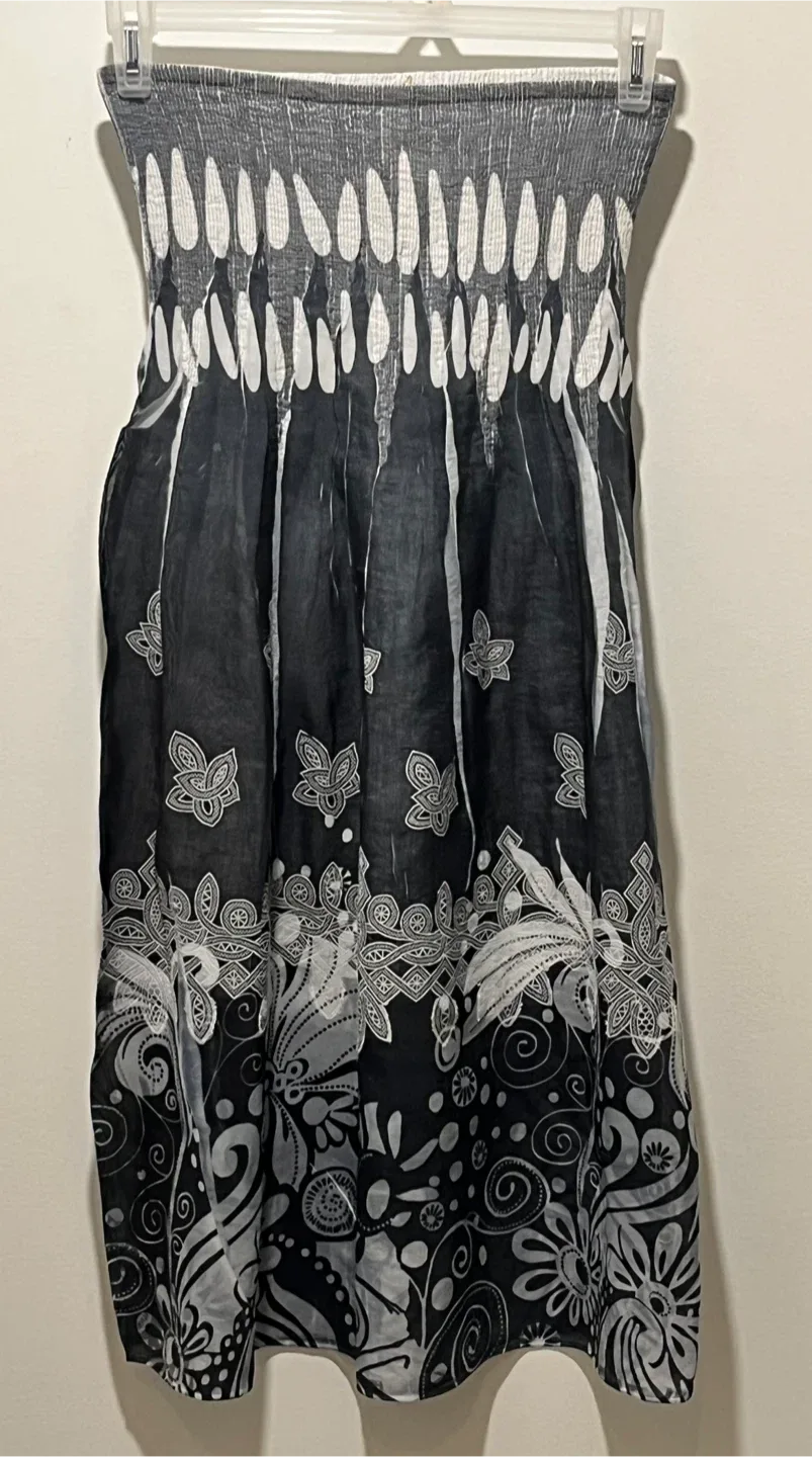 Lapis One Size Strapless Dress