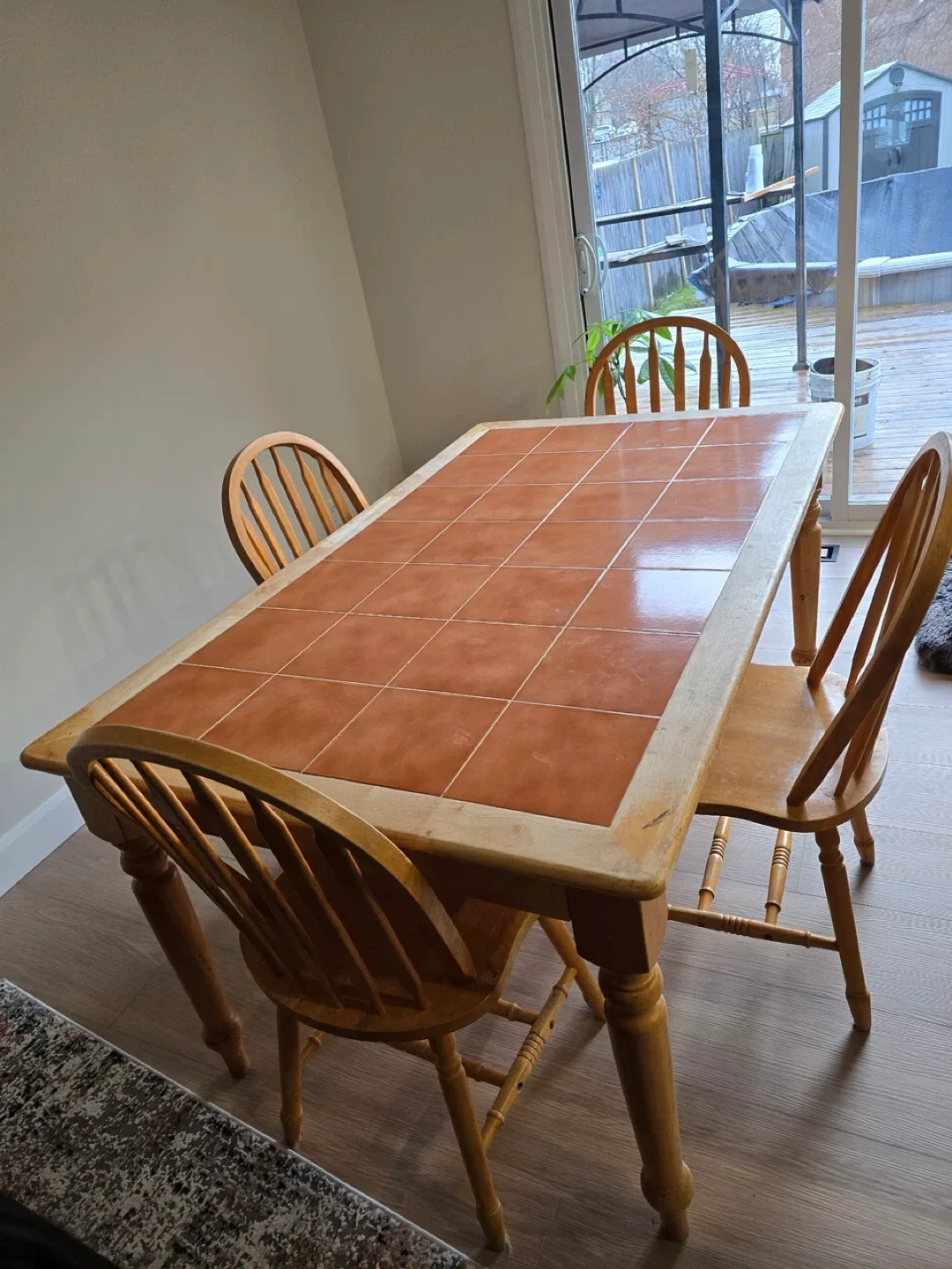 Dining Table with Tile Inlay, 62 x 37 inches image indicator(2)