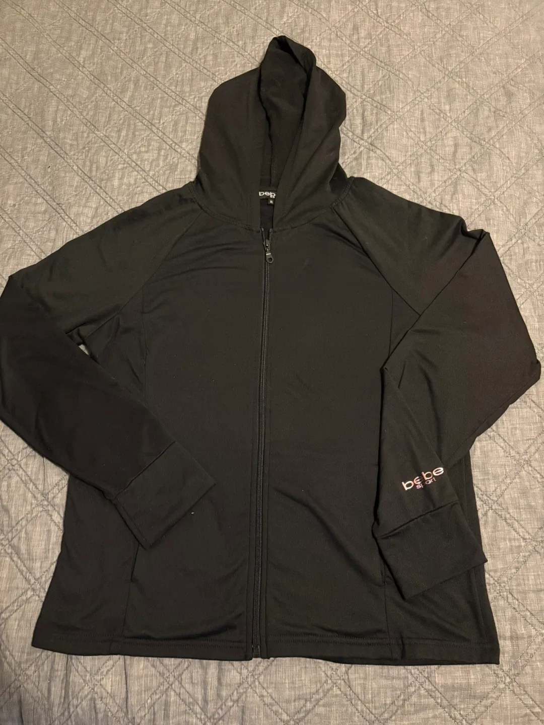 Bebe Sport Black Full Zip Hoodie - Size XL