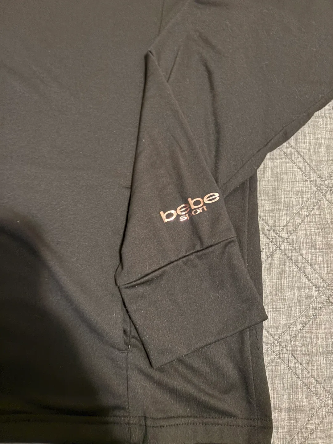 Bebe Sport Black Full Zip Hoodie - Size XL image indicator(2)