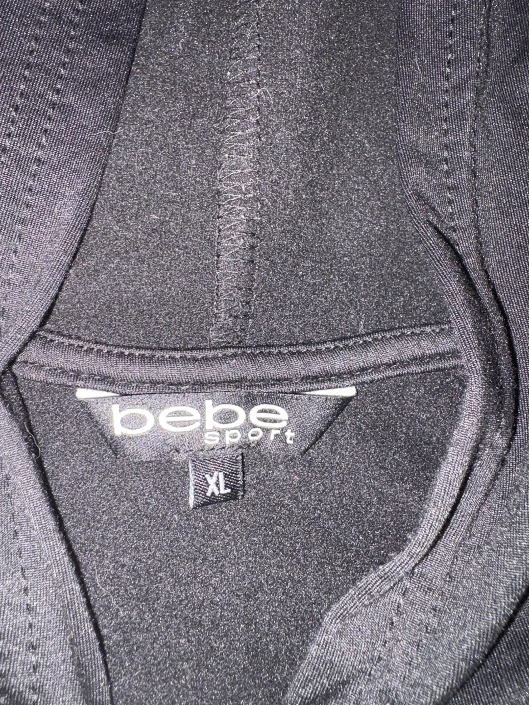 Bebe Sport Black Full Zip Hoodie - Size XL image indicator(3)