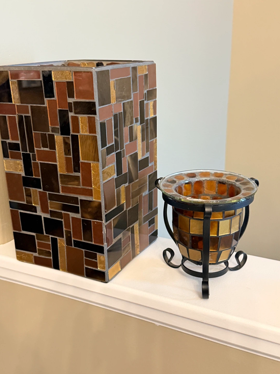 ✨ Large Rectangular Vase + Votive Holder – Matching Set - photo 2