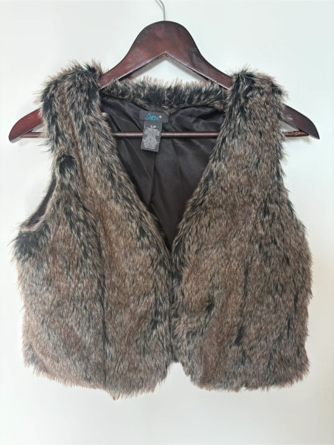 Dex Faux Fur Vest Size S/P