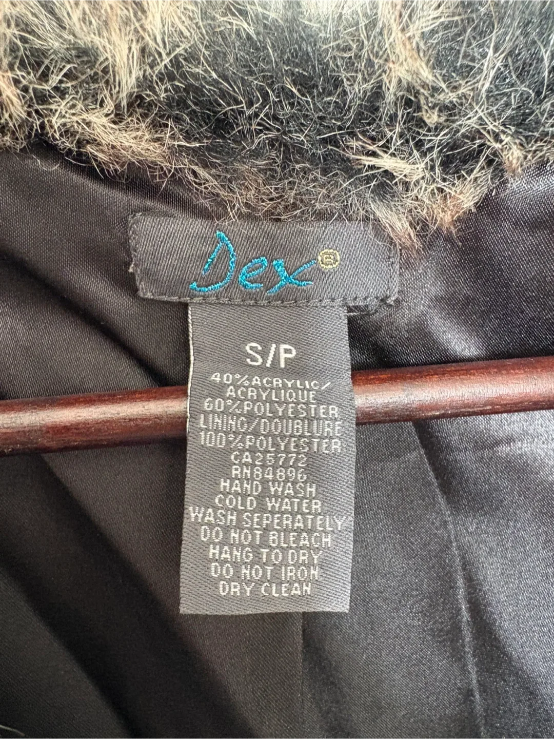 Dex Faux Fur Vest Size S/P image indicator(3)