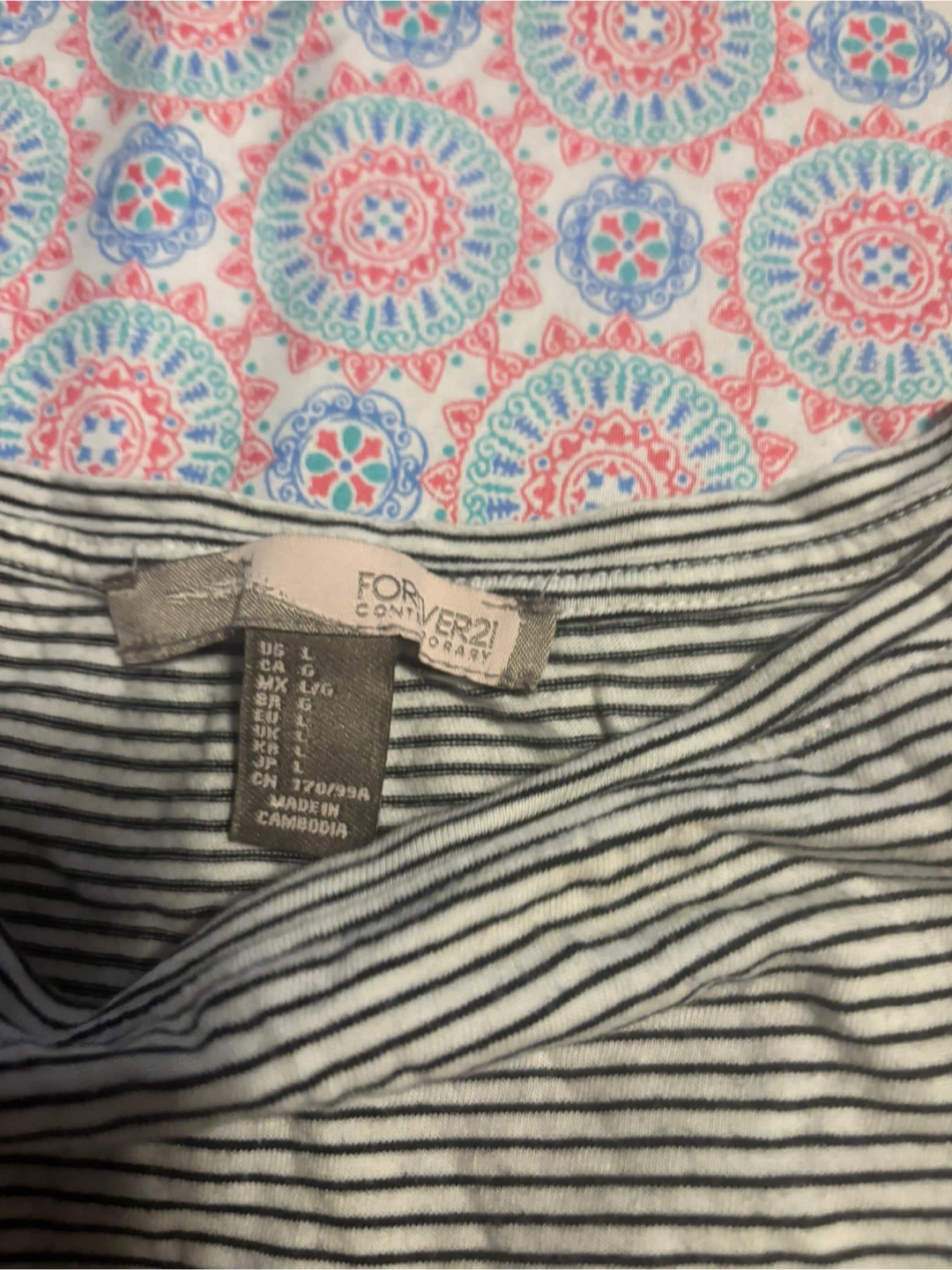 Forever 21 Striped Top - Size L - photo 2
