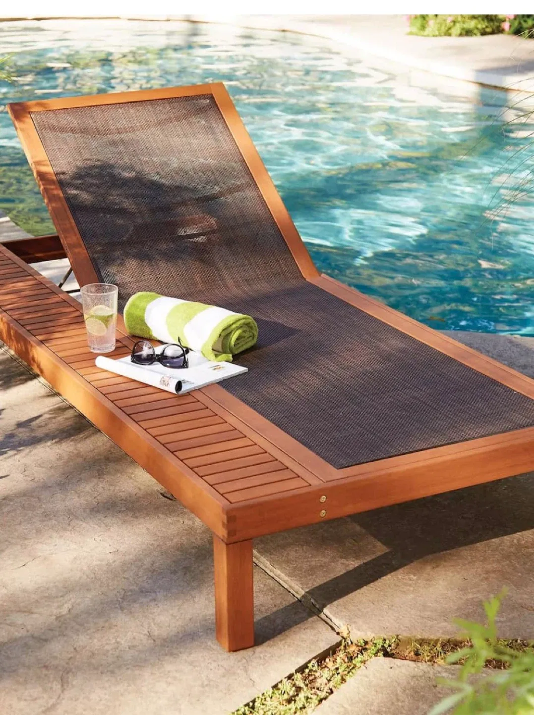 Outdoor Wooden Lounger (Brand New) image indicator(2)