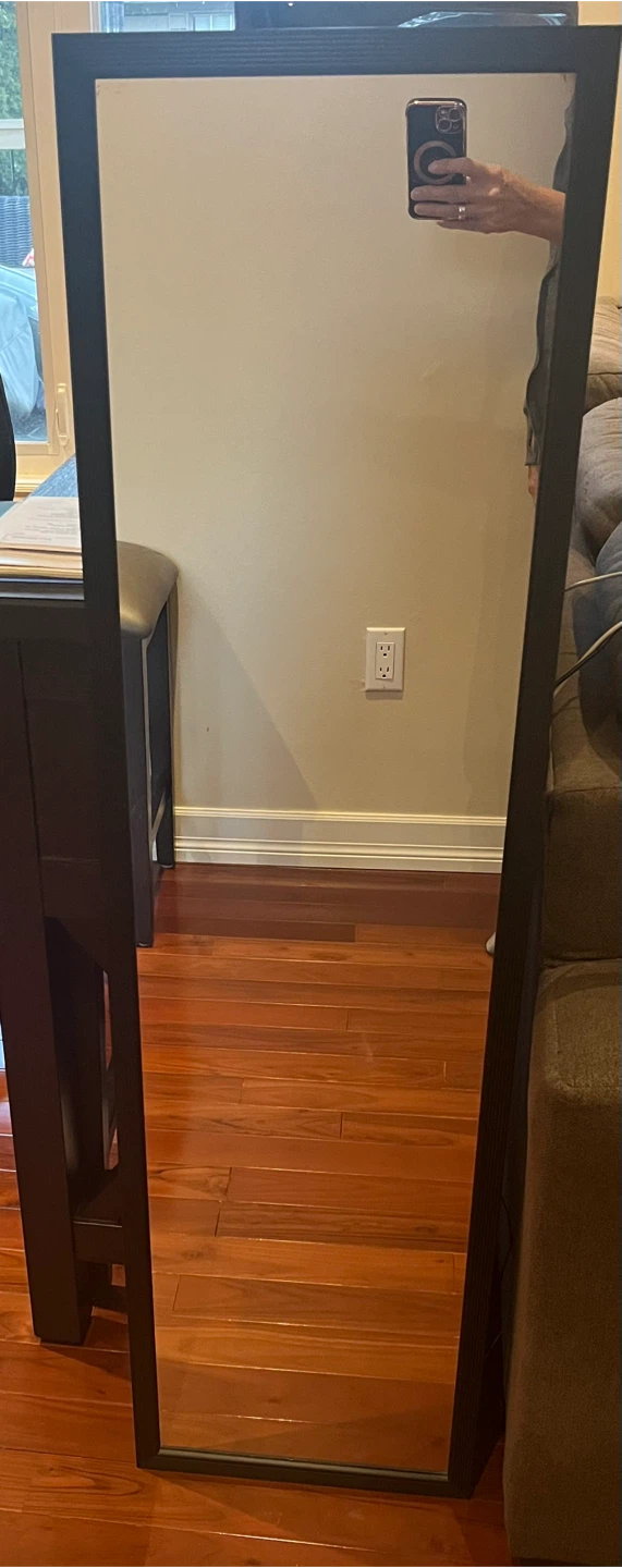 Full-Length Black Framed Mirror