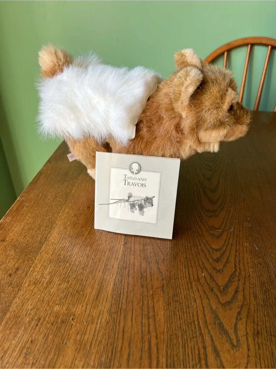 American Girl Doll Kaya's Dog Tatlo with the fur blanket. image indicator(6)