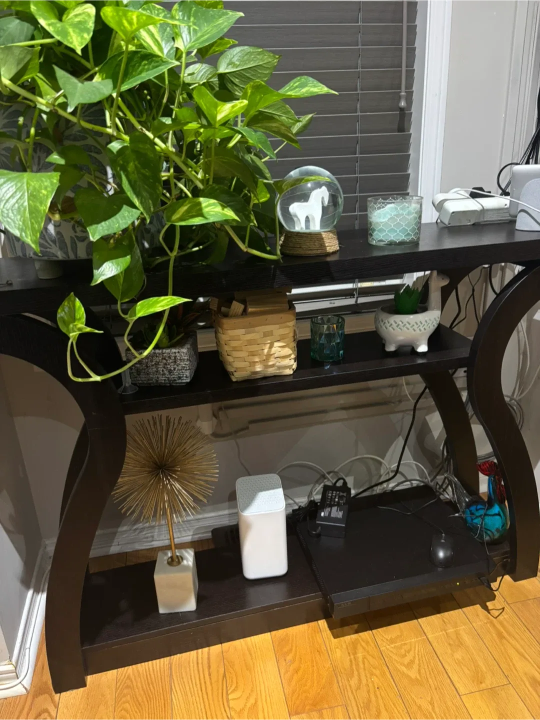 Console Table - Dark Wood Finish