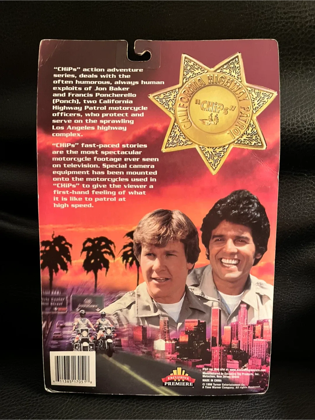 1998 CHiPs Larry Wilcox as John Action Figure image indicator(2)