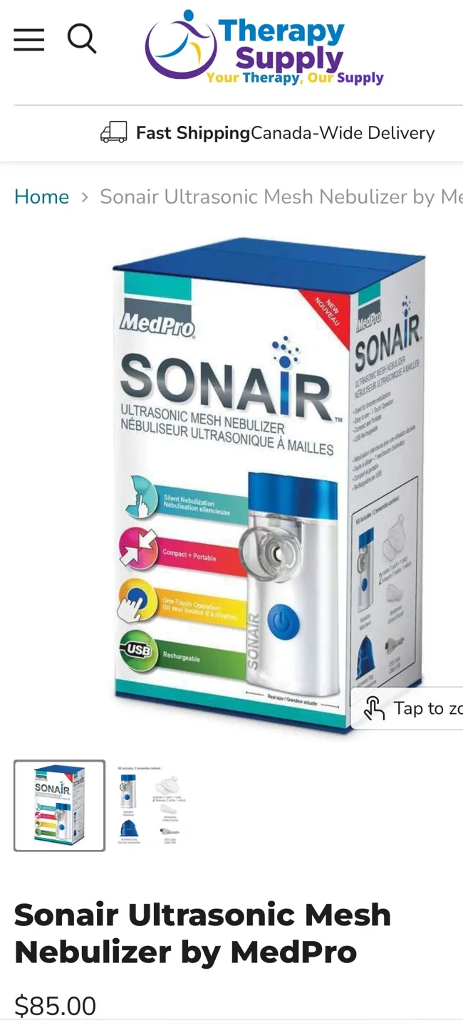 New, sealed, Sonair Ultrasonic Mesh Nebulizer by MedPro