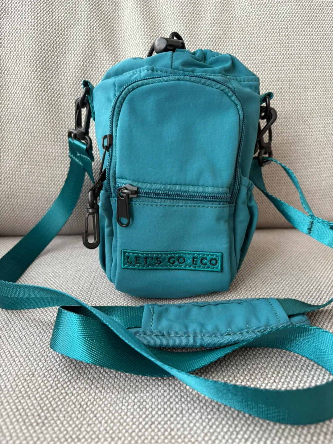 Let's Go Eco Teal Crossbody Bag