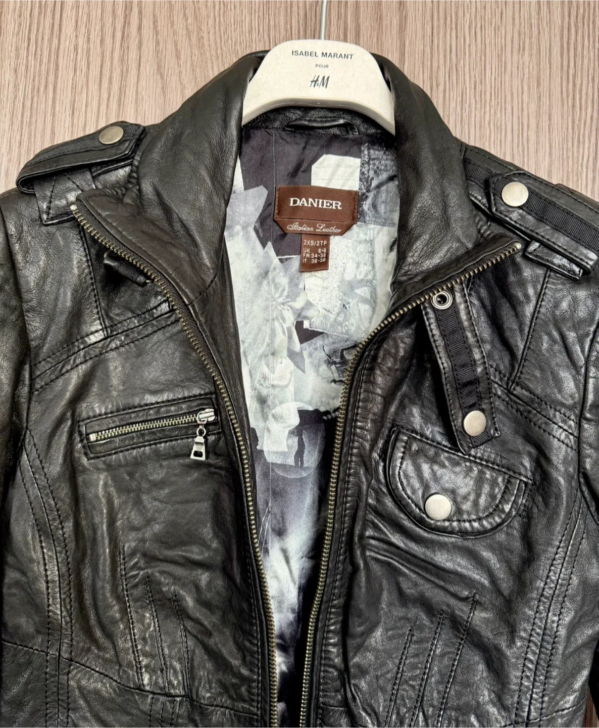 Danier Italian Leather Jacket - Size 2XS/2TP image indicator(6)