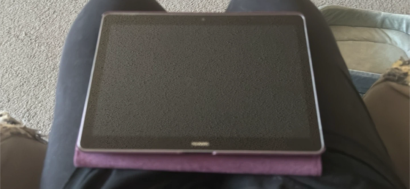 Huawei Tablet with Purple Case