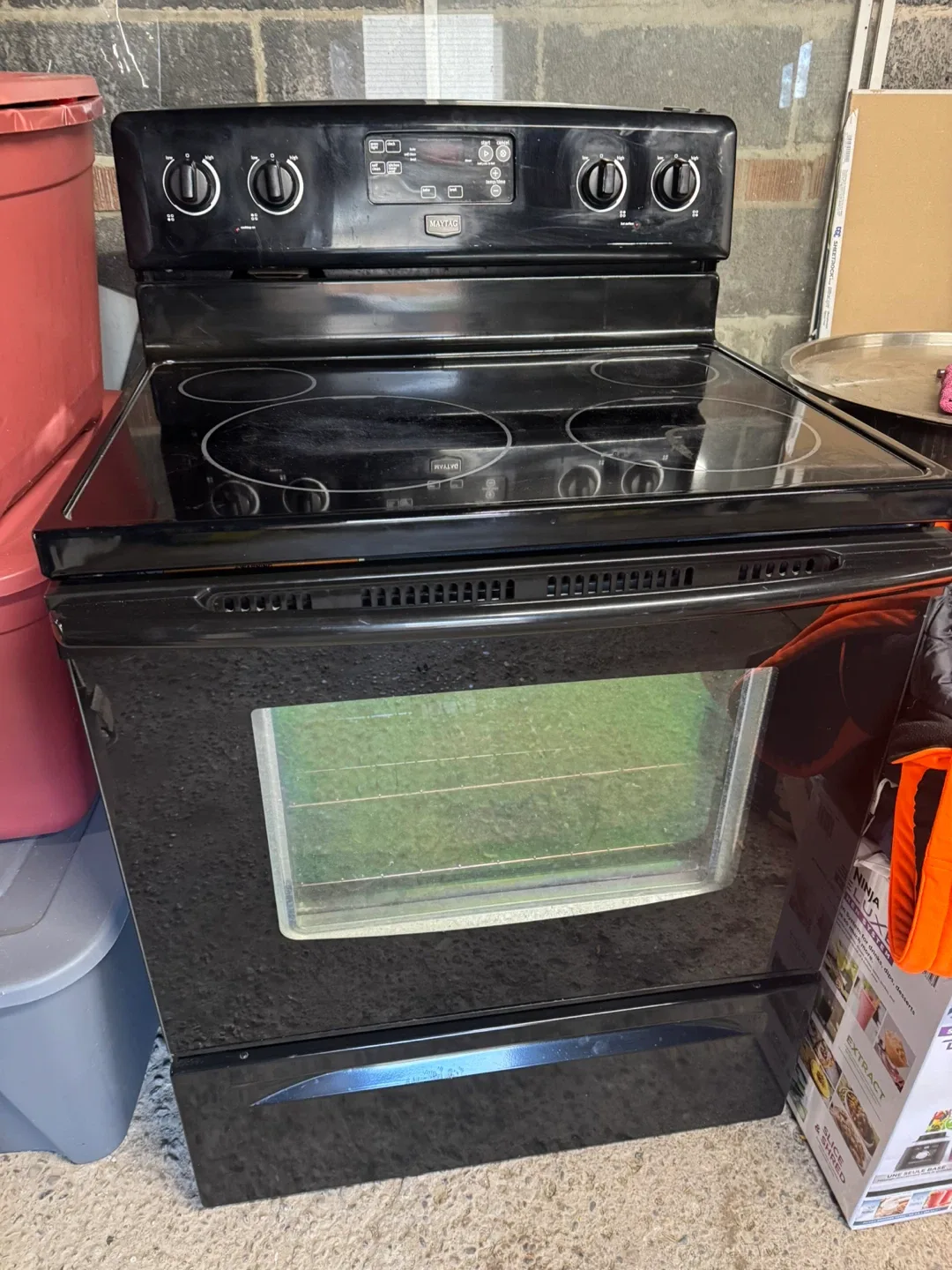 Maytag Black Electric Range