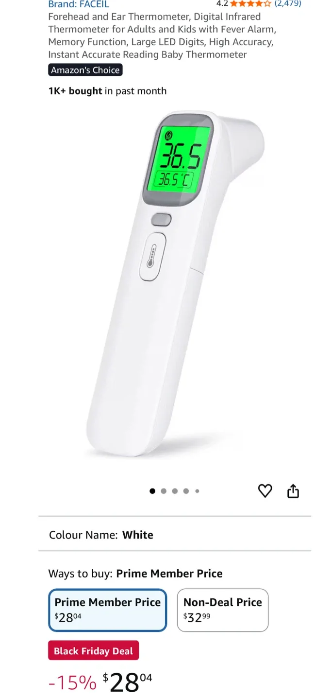 New Forehead and Ear Thermometer